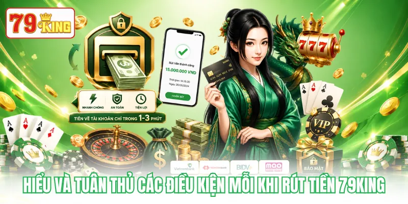 Hiểu và tuân thủ các điều kiện mỗi khi rút tiền 79KING